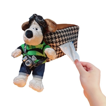 Držač maramica za auto – visići plišani pas od flanelnog materijala, unutarnja dekoracija