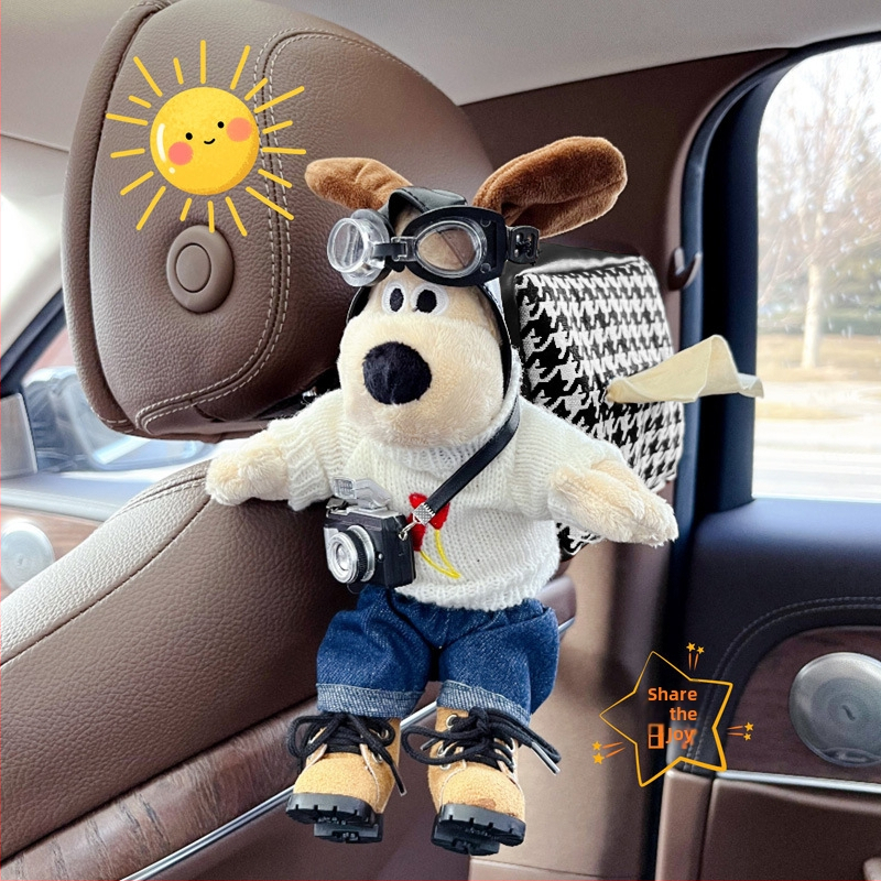 Autosalvrätiku hoidik – riputatav plüüskoer flanelist, siseruumide dekoratsioon