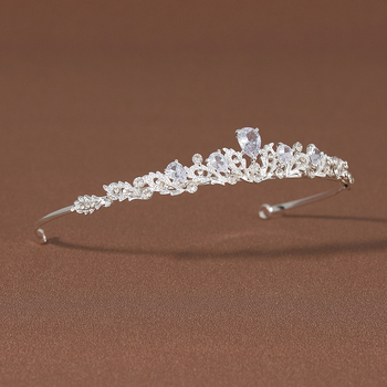 Nevesta koruna na hlavu, minimalistický štýl, zliatina, elektroplating, čistota 5K, pôvod Suzhou