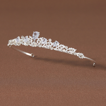 Nevesta koruna na hlavu, minimalistický štýl, zliatina, elektroplating, čistota 5K, pôvod Suzhou