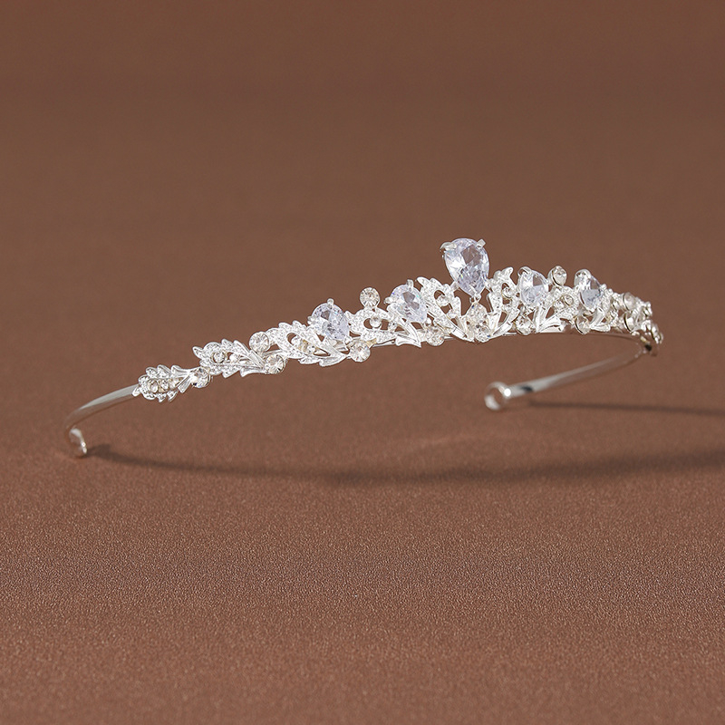 Nevesta koruna na hlavu, minimalistický štýl, zliatina, elektroplating, čistota 5K, pôvod Suzhou