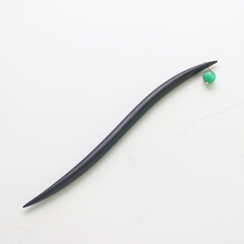 Drevená antická spona do vlasov s kvetinovým motívom, doplnok pre Hanfu štýl