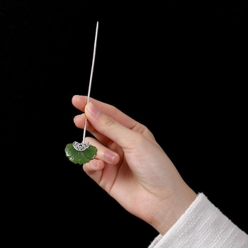 Vlasová spona s motívom motýľa a oblakov, postriebrený Hetian jade, retro dvorný štýl, doplnok do hlavy, Guangzhou jar 2024