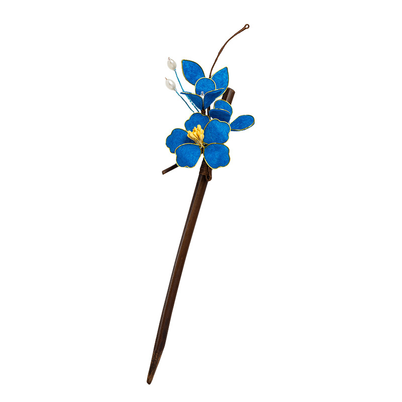 Vintage sponka do vlasov s kvetinovým dizajnom (Materiál: textil; Štýl: vintage; Dizajn: kvet; Balenie: jednotlivo balené; Uvoľnenie: Zima 2024)