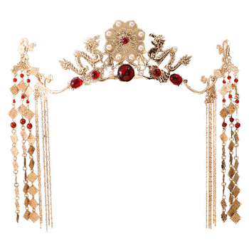 Gyermekeknek szánt etnikus stílusú hajkorona bojtokkal, ötvözetből, elektroplatírozva