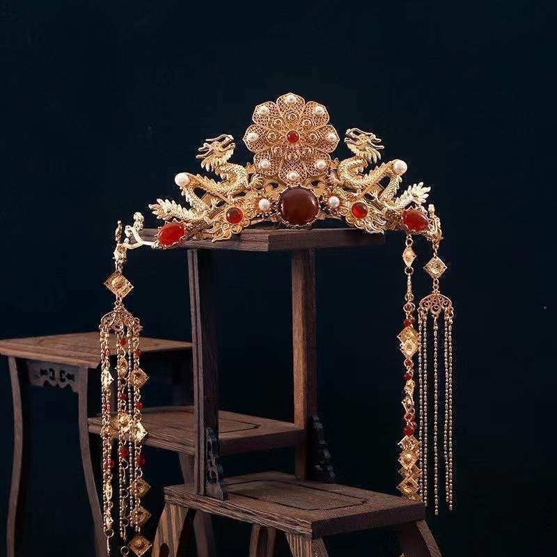 Gyermekeknek szánt etnikus stílusú hajkorona bojtokkal, ötvözetből, elektroplatírozva