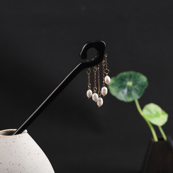 Ac de păr – stil retro, formă picătură, lucrat manual (metal)