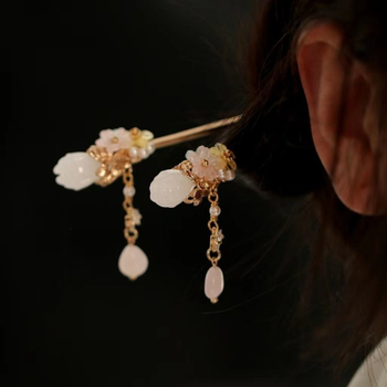 Hanfu ukosnica za kosu - retro stil, legura, ručna izrada, cvjetni ukrasi