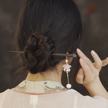 Clamă de păr din aliaj, stil retro, motiv floare, lucrată manual, ambalaj individual