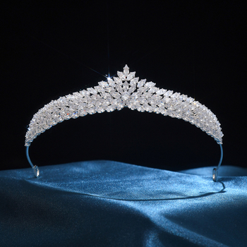 Tiara pentru păr – stil coreean, zirconiu imitatie, tratament diamant, potrivită pentru nuntă, personalizabilă