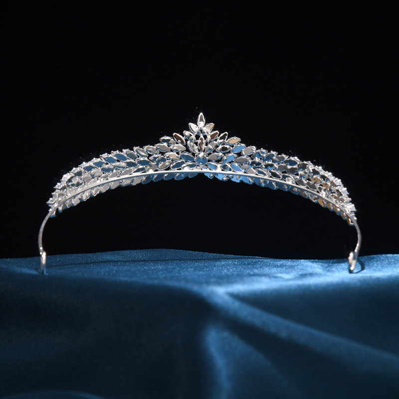 Tiara pentru păr – stil coreean, zirconiu imitatie, tratament diamant, potrivită pentru nuntă, personalizabilă
