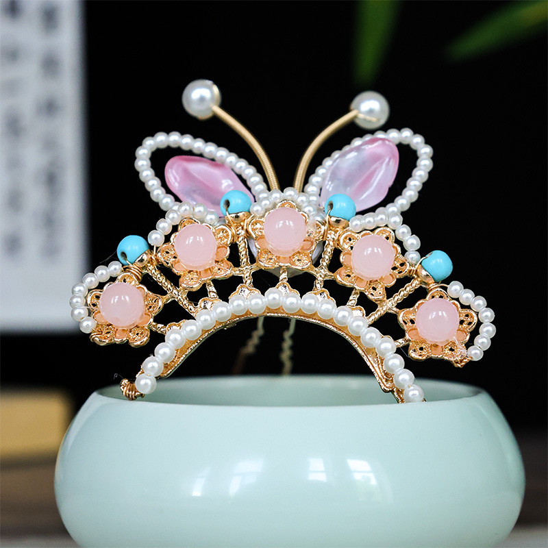 Hajkorona virágmotívummal, retro ötvözet, kézzel készített, nőknek, Nyár 2025