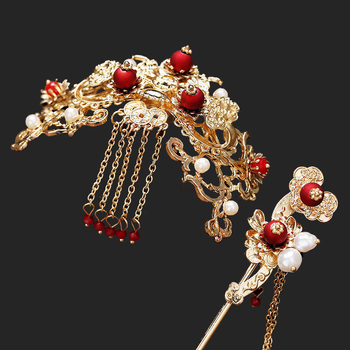 Nevestės galvos aksesuaras senoviniame stiliuje, Hanfu plaukų segtukas, didmeninė pakuotė, kilmė Kinija, be pritaikymo