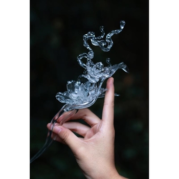 Agrafă de păr din rășină imprimată, stil antic Hanfu, accesorii pentru cap