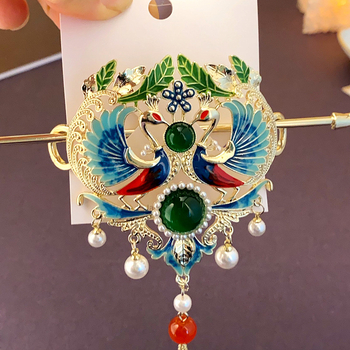 Accesorii pentru cap: agrafă de păr Phoenix, stil național, din aliaj, electroplacare