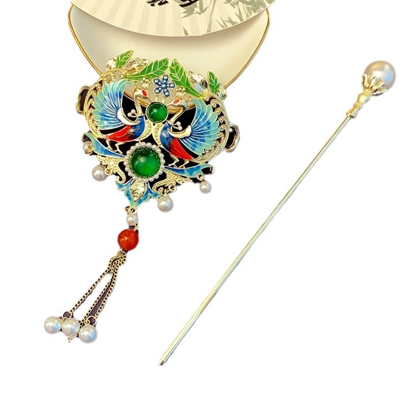 Accesorii pentru cap: agrafă de păr Phoenix, stil național, din aliaj, electroplacare