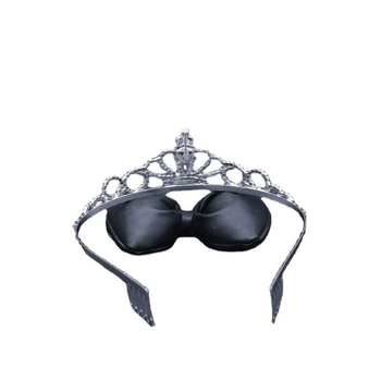 Diademă pentru copii, coroană în formă de inimă din cristale, bandă pentru cap, finisaj electroplatinat