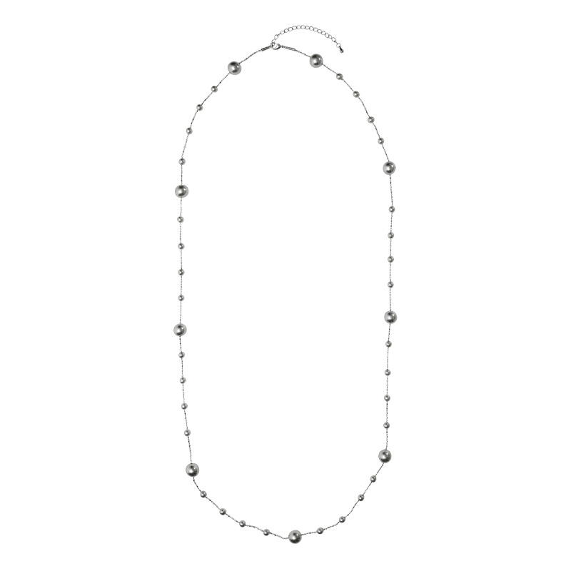 Colier cu piatră ochi de pisică, pandantiv cu perlă, lanț tip claviculă, lungime 21–50 cm, placare electrogalvanică
