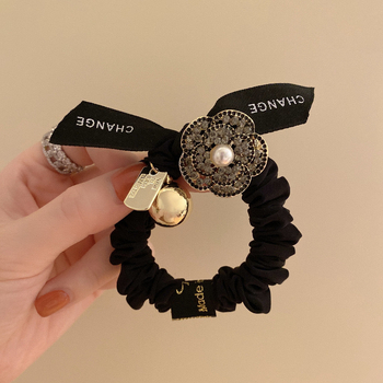 Inel pentru păr din material textil, în stil coreean, lucrat manual, cu elasticitate ridicată, estetică proaspătă și dulce, toamnă 2023