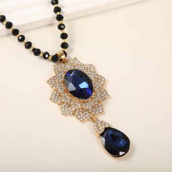 Korējas stila ģeometriska lodīšu ķēde džemperim, sakausējums