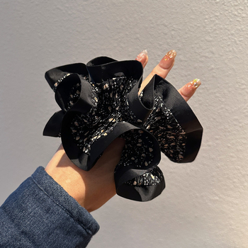 Ručni izrađeni scrunchie s rhinestones, cvjetni korejskog stila, visoka elastičnost, elegantan dodatak za kosu