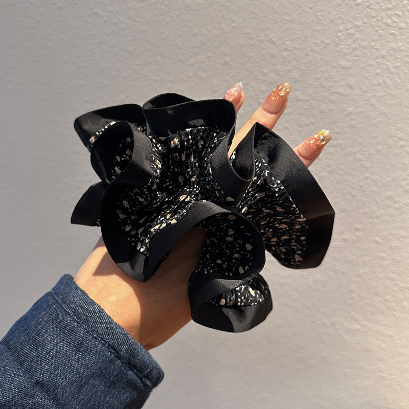 Ručni izrađeni scrunchie s rhinestones, cvjetni korejskog stila, visoka elastičnost, elegantan dodatak za kosu