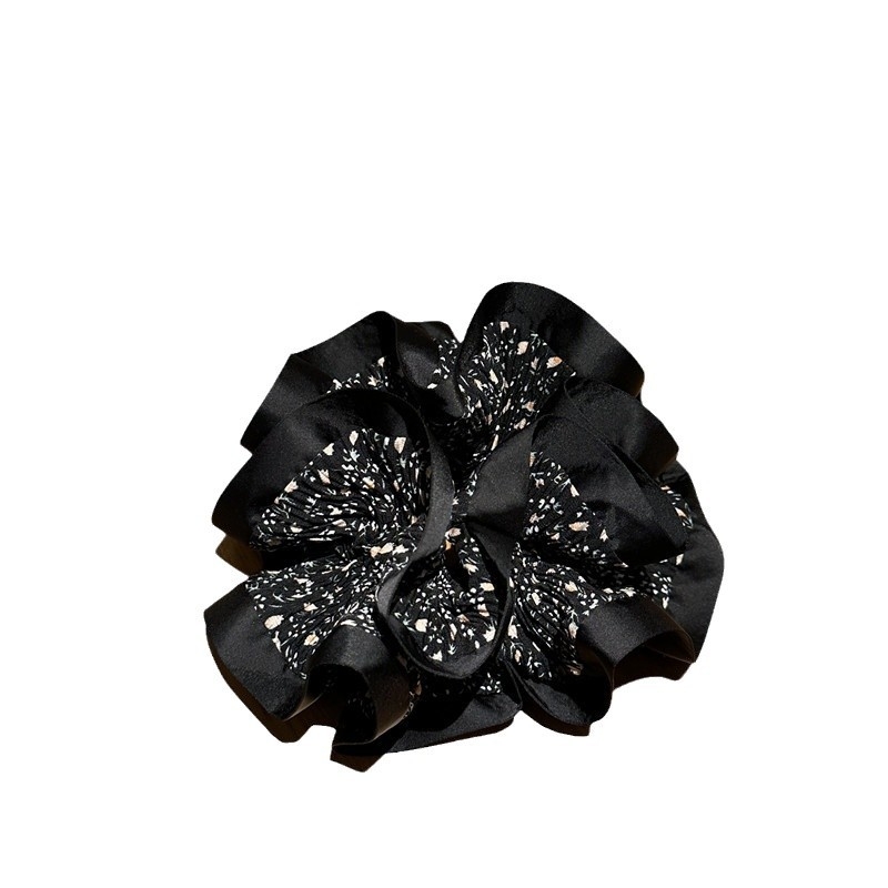 Ručni izrađeni scrunchie s rhinestones, cvjetni korejskog stila, visoka elastičnost, elegantan dodatak za kosu