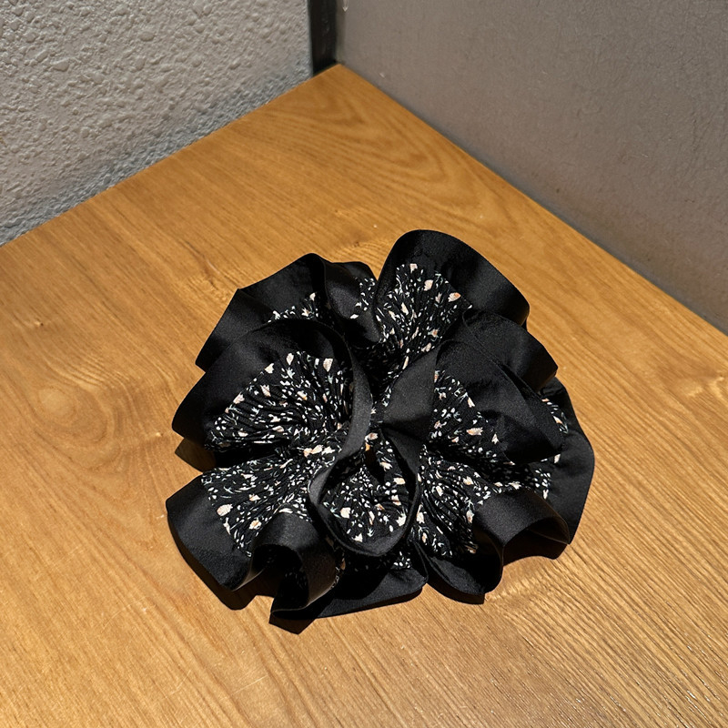 Ručni izrađeni scrunchie s rhinestones, cvjetni korejskog stila, visoka elastičnost, elegantan dodatak za kosu