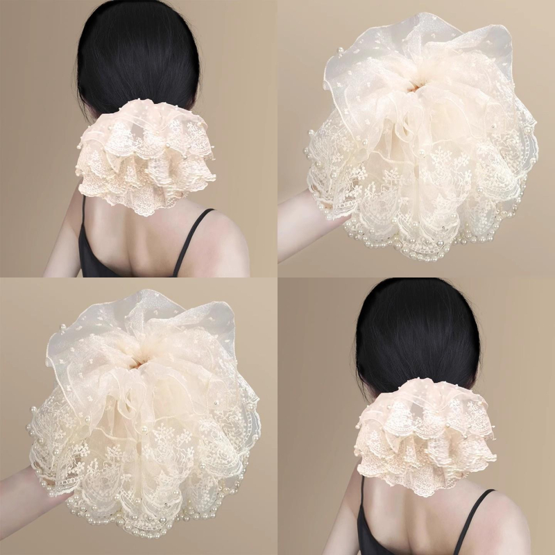 Elastic pentru păr - stil zână (handmade; materiale mixte; elasticitate mare; vară 2025)