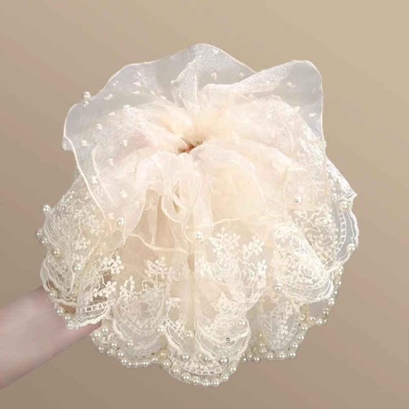 Elastic pentru păr - stil zână (handmade; materiale mixte; elasticitate mare; vară 2025)