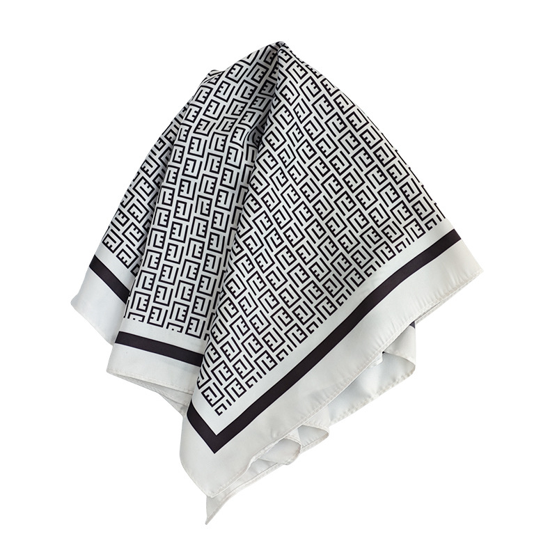 Šal od poliestera, twill tkanina, mali kvadratni oblik, otisak, porijeklo Deqing