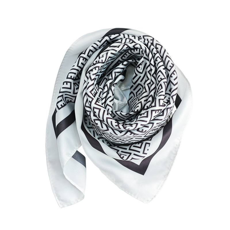 Šal od poliestera, twill tkanina, mali kvadratni oblik, otisak, porijeklo Deqing