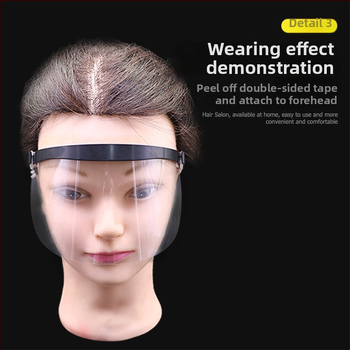 Vienkartinis veidojimo skydelis plaukų kirpimui, PET, 0.075 mm storis, apsauga nuo plaukų lūžių, 50 vnt. pakuotė, tinkama kirpykloms