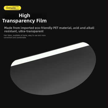 Vienkartinis veidojimo skydelis plaukų kirpimui, PET, 0.075 mm storis, apsauga nuo plaukų lūžių, 50 vnt. pakuotė, tinkama kirpykloms