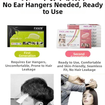 Xingya vienkartinis plaukų kirpimo įrankis bangoms su mėnulio formos veido kauke, akių apsauga (viena dėžutė)