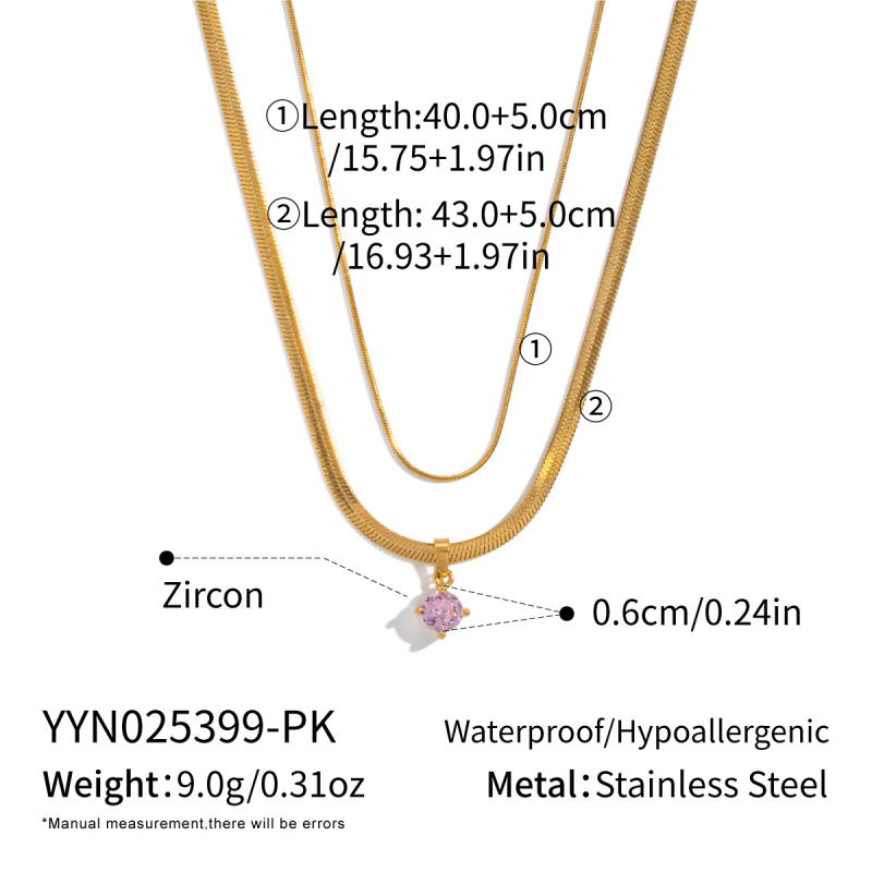 Nyaklánc 18K valódi arany bevonattal, PVD vákuum aranyozással, kígyó lánc, medál 304 rozsdamentes acélból, geometriai dizájn