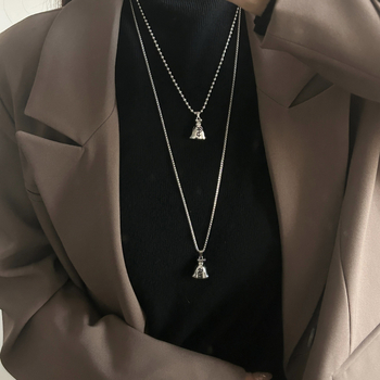 Ogrlica s trodimenzionalnim privjeskom novčane vrećice, lanac od titan čelika i bakrene legure, duljina 51–60 cm, elektroplakirani, unisex