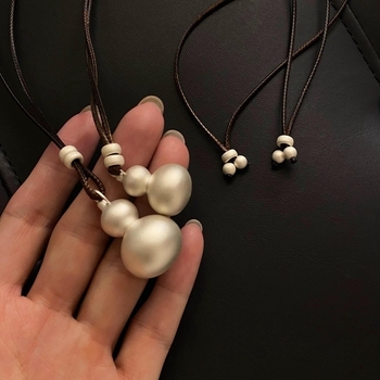 Ogrlica s geometrijskim privjeskom od srebra 925, drevna tehnika obrade, ručno pleteni konac, novi kineski stil