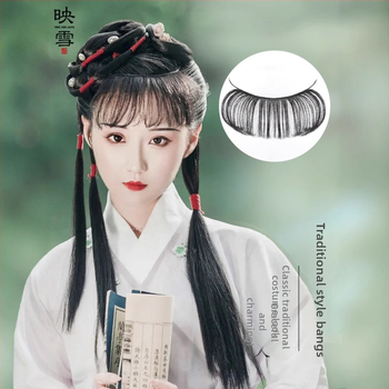 Színházi jelmez parókája frufruval – modell VM81, hőálló szálak, frufru egyenes vagy ferde, mechanikus kidolgozás, nem festhető