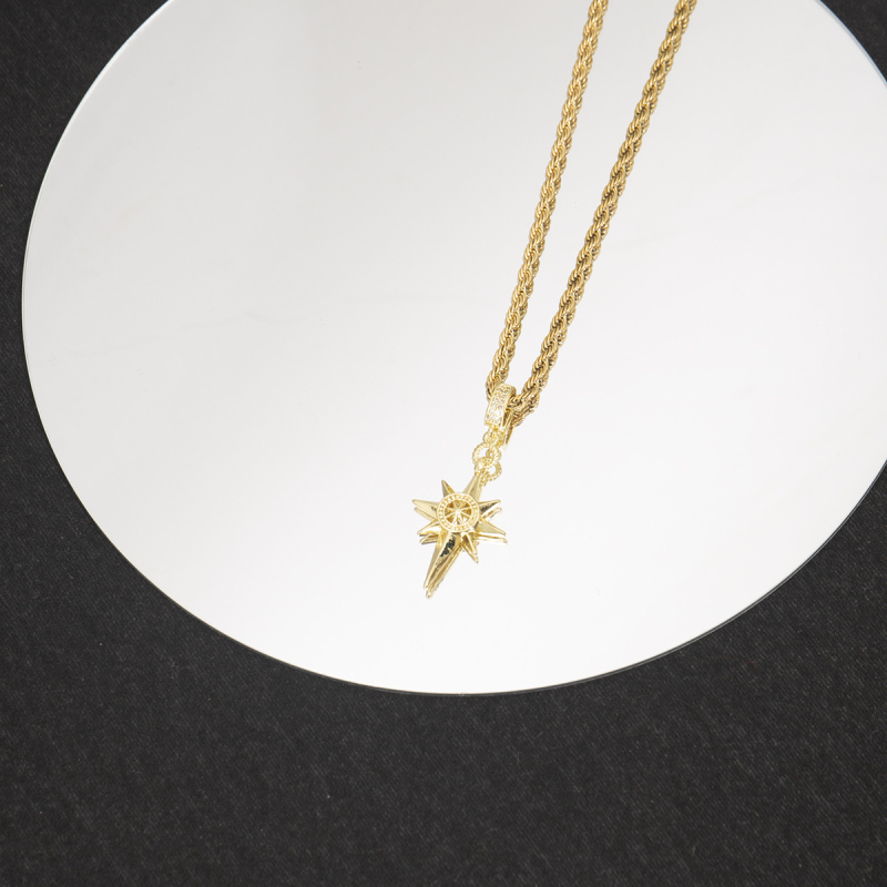 Colier cu pandantiv din cupru, pe lanț răsucit, 41–50 cm, 12 g, Primăvara 2025