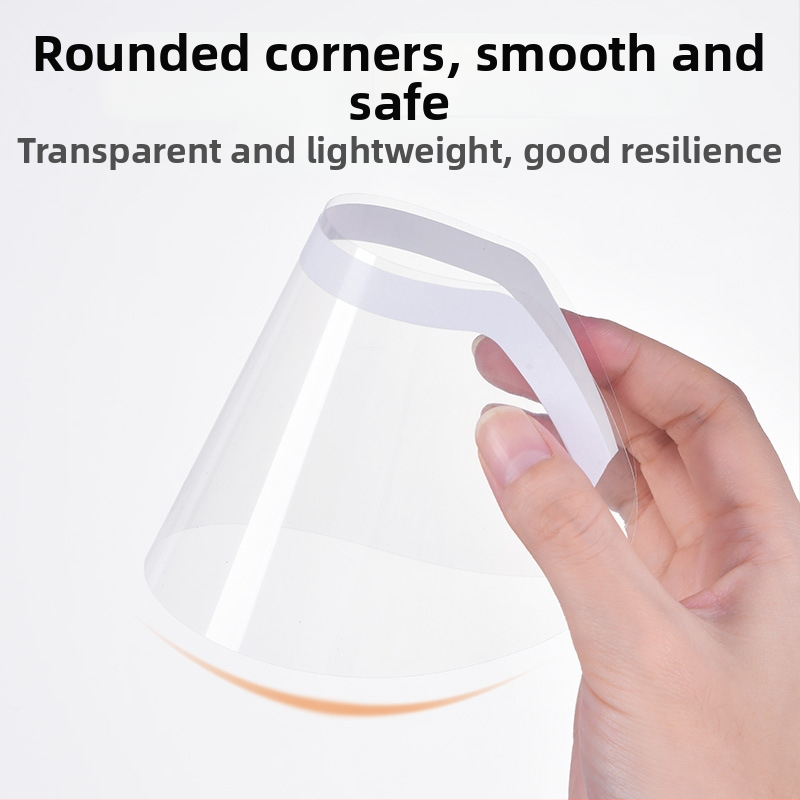 Vienreizējās lietošanas caurspīdīgs sejas aizsargs frizieriem, PVC; universāla izmantošana; sedz seju un acis; vidēja biezums