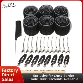 Ezhilian öntapadó hajtekerő készlet - Nylon PP tekercsek Velcro-val, vasalás nélkül