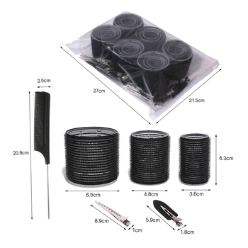 Ezhilian öntapadó hajtekerő készlet - Nylon PP tekercsek Velcro-val, vasalás nélkül