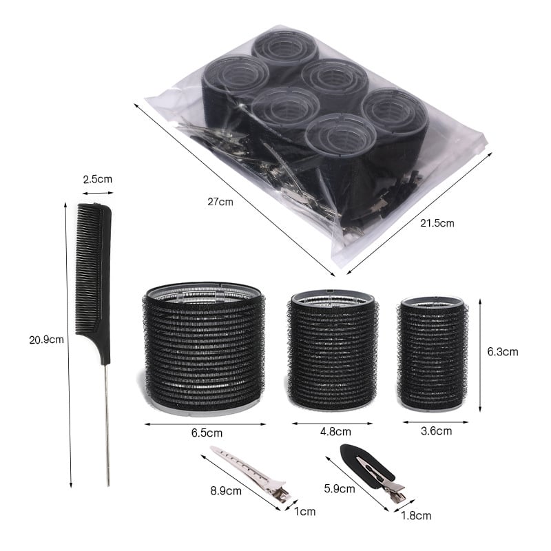 Ezhilian öntapadó hajtekerő készlet - Nylon PP tekercsek Velcro-val, vasalás nélkül