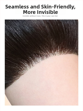 Valódi emberi hajból készült paróka frufruval és hajvonal-sávval — nőknek, kézzel készített, a frufru lehet egyenes vagy ferde, hozzájárul a homlok körüli volumenhez