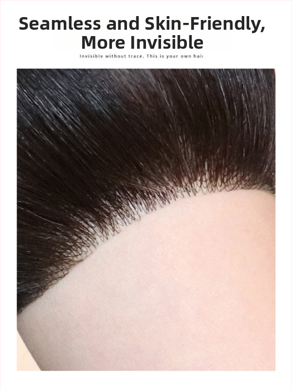 Valódi emberi hajból készült paróka frufruval és hajvonal-sávval — nőknek, kézzel készített, a frufru lehet egyenes vagy ferde, hozzájárul a homlok körüli volumenhez