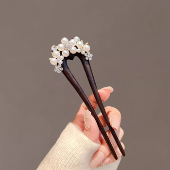 Ébenfa hajtű, U-alakú, motívum gyöngyökkel és búzaszemekkel, nőknek — fejfedő az ókori stílusban, testre szabható