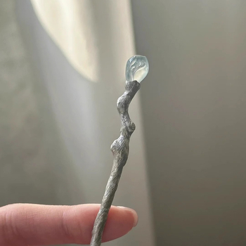 Ac de păr cu design tridimensional din ramuri neregulate, aliaj vintage, placare electrolitică, accesoriu pentru coc Hanfu