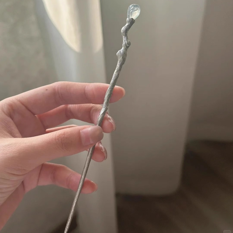 Ac de păr cu design tridimensional din ramuri neregulate, aliaj vintage, placare electrolitică, accesoriu pentru coc Hanfu