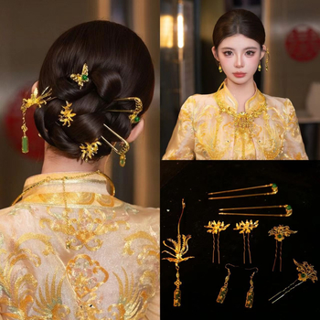 Accesorii pentru cap în stil chinezesc nou, aliaj, formă fluture, electroplacare